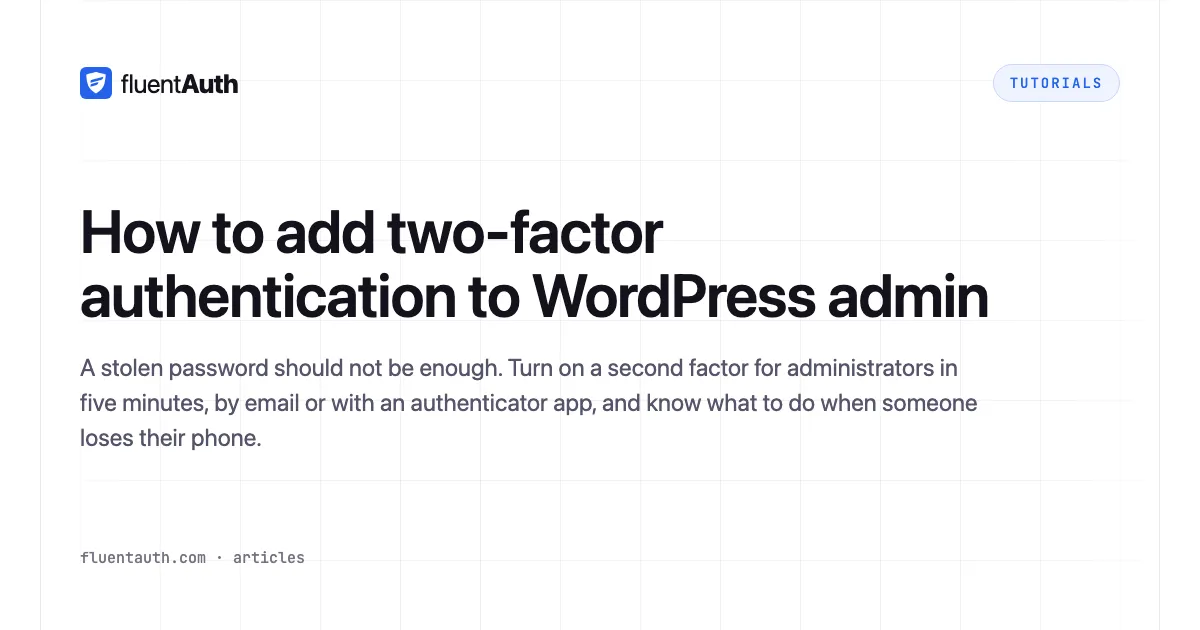 Cover illustration for How to add two-factor authentication to WordPress admin