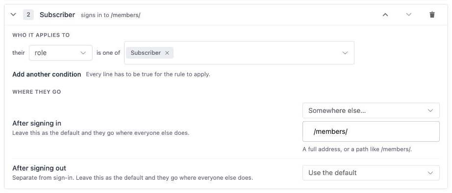 FluentAuth Build a redirect rule screen captured on a local demonstration site.
