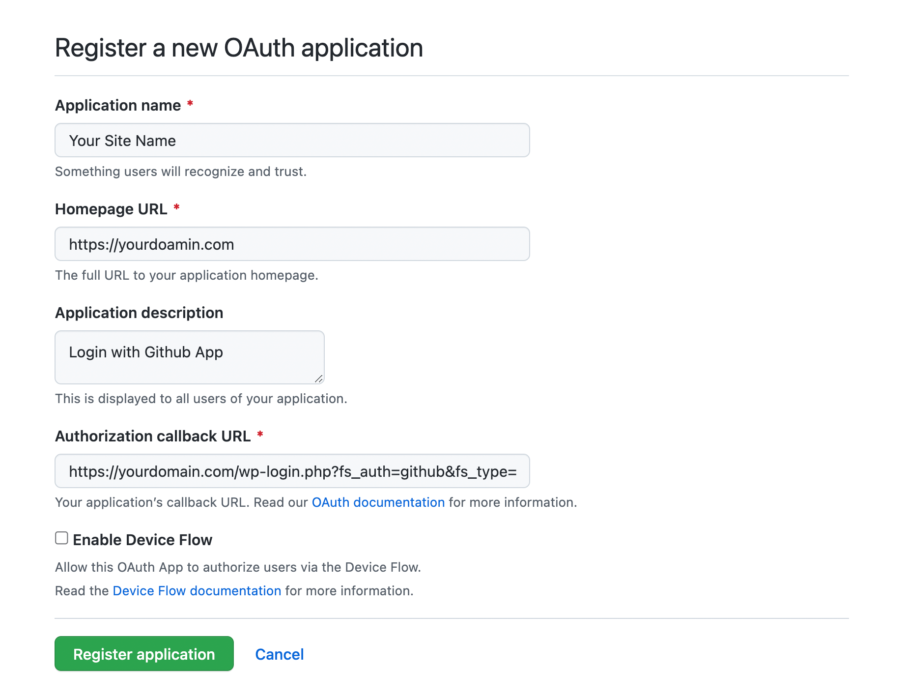 GitHub App Create